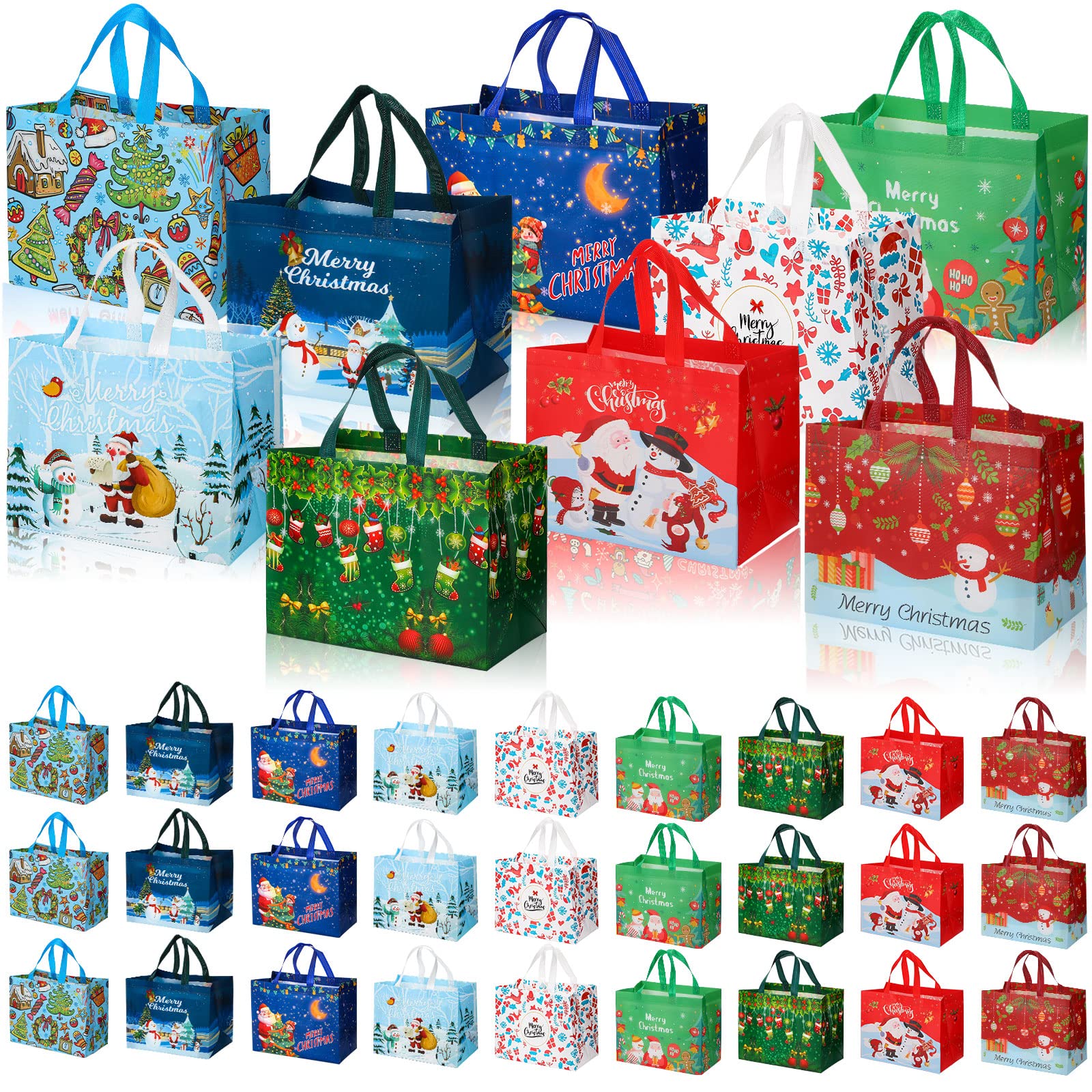Amazon.co.jp: 36個 クリスマストートバッグ バルククリスマスギフト